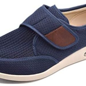 Mei MACLEOD Men’s Lightweight Adjustable Closure Athletic Walking Shoes Memory Foam Fashion Sneakers