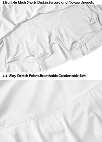 Susclude Women's Athletic Skorts Pleated Active Skirts Shorts Running Tennis Golf Skirt Skorts with Pockets 8 Susclude Women's Athletic Skorts Pleated Active Skirts Shorts Running Tennis Golf Skirt Skorts with Pockets - Image 8