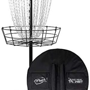 MVP Disc Sports Black Hole Lite Disc Golf Basket with Transit Bag