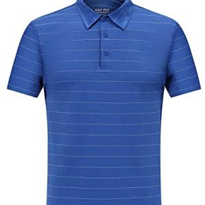 fit space Men’s Seamless Golf Shirts Striped Athletic Quick Dry Hi-Tech Sport Tennis Shirt Short Sleeve