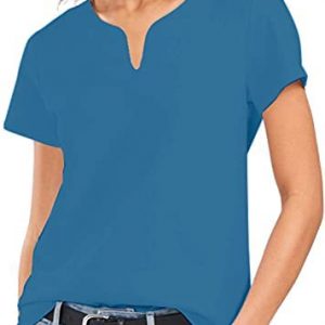Women Tennis Shirts Short Sleeves Golf Polo Shirts V-Neck Running Athletic Sports Tops UPF 50+ Casual Tshirts
