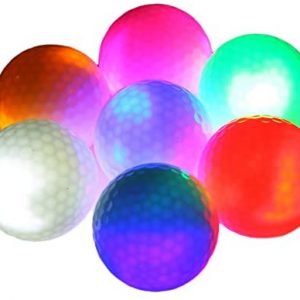 7pcs Glow Golf Balls LED Glowing Golf,Indoor Outdoor Glow in The Dark Light up Long Lasting Bright Night Sports