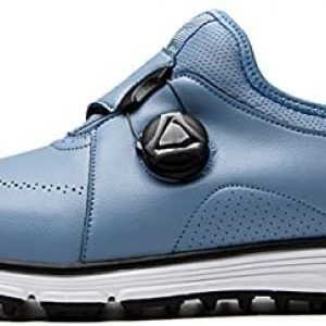 vibvib Men’s Golf Shoes Leather Waterproof Non-Slip Breathable Golf Grass Training Men’s Golf Shoes