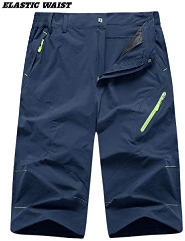 TACVASEN Men's 3/4 Capri Pants Quick Dry Workout Hiking Cargo Shorts with Zipper Pockets 3 TACVASEN Men's 3/4 Capri Pants Quick Dry Workout Hiking Cargo Shorts with Zipper Pockets - Image 3
