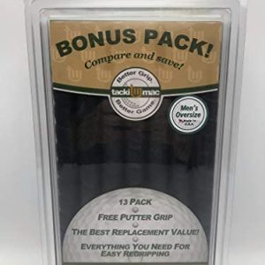 Tacki Mac Men’s Oversize 13 Golf Grip Jumbo Pro Tour & Free Putter Grip Bundle