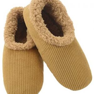 Snoozies Mens Corduroy Slippers Slippers for Men | Mens House Slippers | Fuzzy Slippers with Soft Soles | Multiple Sizes and Colors