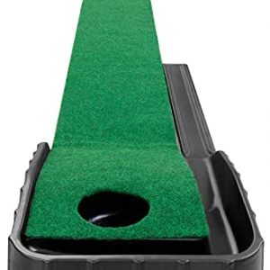 MYKUJA Golf Putting Mat with Ball Return Portbale Indoor Putting Green Practice Training Aid Gift for Home Office Backyard Use