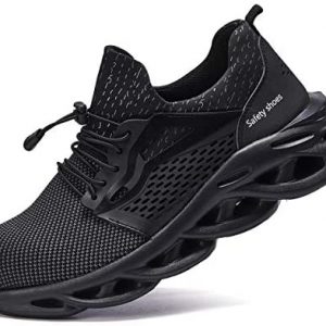 Steel Toe Shoes for Men Women Lightweight Comfortable Safety Work Shoes Slip Resistant Industrial Construction Shoes
