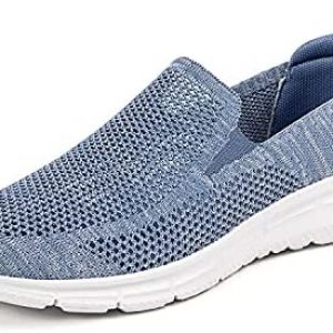 Frank Mully Men’s Slip On Walking Shoes Lightweight Casual Knit Loafer Sneakers Comfortable Mesh Work Shoes Athletic Walking Shoes for Men Breathable