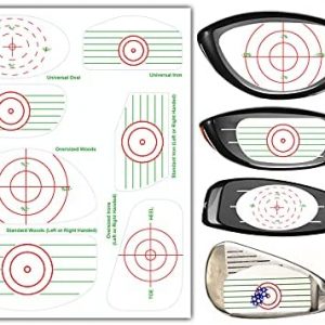 TINGYI Golf Club Driver Impact Tape Labels Ball Hitting Recorder 105 Pcs Golf Impact Stickers for Swing Training Irons and Woods, Club Face Stickers Training Aids for Golf Swing Practice