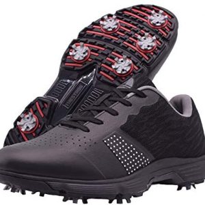 THESTRON Men Golf Shoes Professional Waterproof Spikes Golf Sport Sneakers