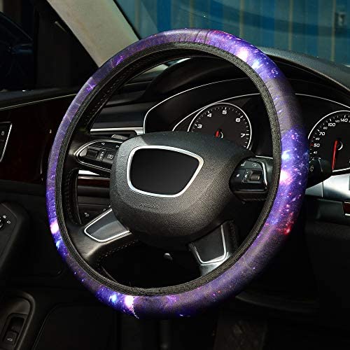 KAFEEK Blue Starry Sky Elastic Steering Wheel Cover, Universal 15 inch 4 KAFEEK Blue Starry Sky Elastic Steering Wheel Cover, Universal 15 inch - Image 4
