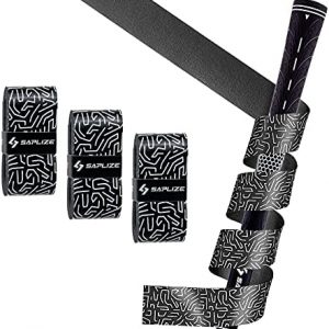SAPLIZE Golf Grip Wrapping Tapes, 3-Pack Tacky PU Overgrip Tapes, New Regripping Solution for Golf Club Grips, Black