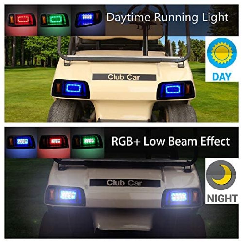 L L Golf Cart Led Light Kit With Rgb Daytime Running For Club Car Ds