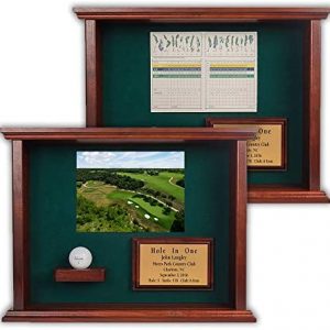Eureka Golf Products Hole in One Ball & Scorecard or Photo Shadowbox-Free Engraved Plate