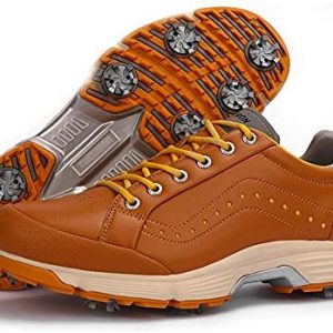 ZAKEY Professional Golf Shoes Spikes for Men White Black Waterproof Golf Sneakers Outdoor Anti Slip Walking Footwear for Male