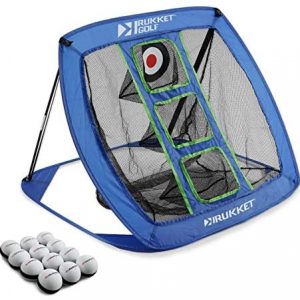 Rukket Pop Up Golf Chipping Net | Choose Standard or Light-Up | Outdoor/Indoor Golfing Target Accessories and Backyard Practice Swing Game | Includes Foam Practice Balls