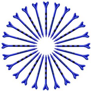 SAPLIZE Plastic Golf Tees Pack of 50/100(2-3/4″&3-1/4″ Available) Reduces Friction & Side Spin 4 Prongs Plastic Tees