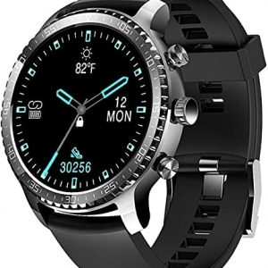 Tinwoo Smart Watch for Men, Support Wireless Charging, Bluetooth Fitness Tracker with Heart Rate Monitor, Smartwatch for Android Phones Compatible with iPhone Samsung