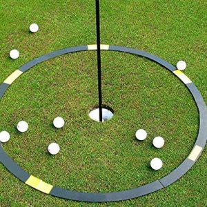 Resource Academy Golf Target Circle – 3 ft Circle as Golf Training Aid – Ideal for Chipping and Pitching – Super Thin with Multiple Configurations