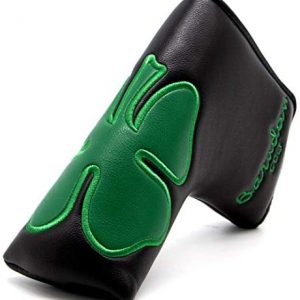 barudan golf Shamrock Clover Blade Putter Cover Headcover Club Protector with Magnet Closure fits Blade Style putters
