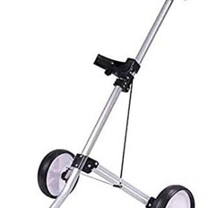 Golf Push Cart 2 Wheels Push Pull Golf Cart, Swivel Folding Lightweight Golf Push Cart, Quick Folding and Adjustable Height Foldable Trolley Golf Push Cart Golf