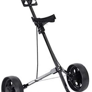 LiulingWSH Foldable Golf Cart,Adjustable 2 Wheel Height Push Pull Golf Steel Frame Cart Trolley Swivels