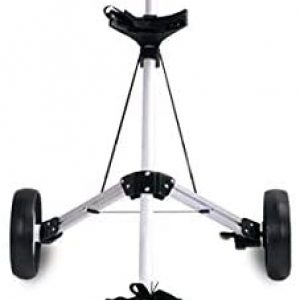 WeGuard 3 Wheel Sturdy Lightweight Push Pull Golf Cart Trolley Foot Brake One Second to Open & Close Folding Cart,Golf Accessories for Practice and Game Gift for Men(A003)