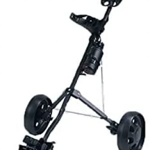Golf Trolley Cart,3 Wheel Foldable Golf Push Cart,Black Collapsible Golf Club Easy Push Pull Cart Trolley,Golf Cart Bag Caddy,Golf Accessories for Men Women/Kids Practice and Game