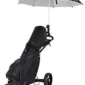 llddrz Golf Push Cart 4 Wheels Push Pull Golf Cart Easy Push and Pull Hand Carts with Umbrella Stand and Hand Brake Foldable Trolley – One-Second Close