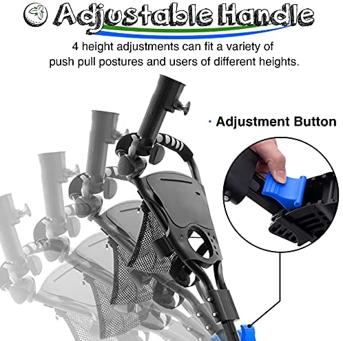 HINXIETIE Golf Push Carts, 3 Wheel Golf Carts, Foldable Golf Carts with Foot Brake, Lightweight Golf Pull Carts with Phone Holder, Umbrella Holder, Cup Holder, Scoreboard Holder for Golf Bags 4 HINXIETIE Golf Push Carts, 3 Wheel Golf Carts, Foldable Golf Carts with Foot Brake, Lightweight Golf Pull Carts with Phone Holder, Umbrella Holder, Cup Holder, Scoreboard Holder for Golf Bags - Image 4