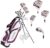 Aspire X1 Ladies Women’s Complete Golf Club Set Includes Driver, Fairway, Hybrid, 6-PW Irons, Putter, Stand Bag, 3 H/C’s Purple, Regular or Petite Size, Women’s Golf Club Set