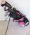 Girls Ages 5-8 Junior Golf Club Set Complete Driver, Hybrid, Irons, Putter, Stand Bag for Kids Pink Color Jr.