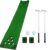 Golf Putting Green Mat, Golf Pong Game Set with 2 Putters, 2 Golf Balls, Green Putting Pong Golf Mat & 12 Golf Hole Covers for Indoor Outdoor Office Backyard Party Use