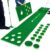 timeina Detachable Golf Pong Game Set – Includes 2 Golf Balls, 4 Boards, 15 Golf Hole Covers – Green Putting Pong Golf Game Mat Portable for Backyard Office Tailgate Beach Party